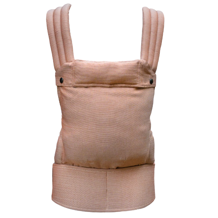 QUSY MINI 2.0 CARAMEL TWILL nosidełko regulowane 100% bambus 0-24 m 3.webp