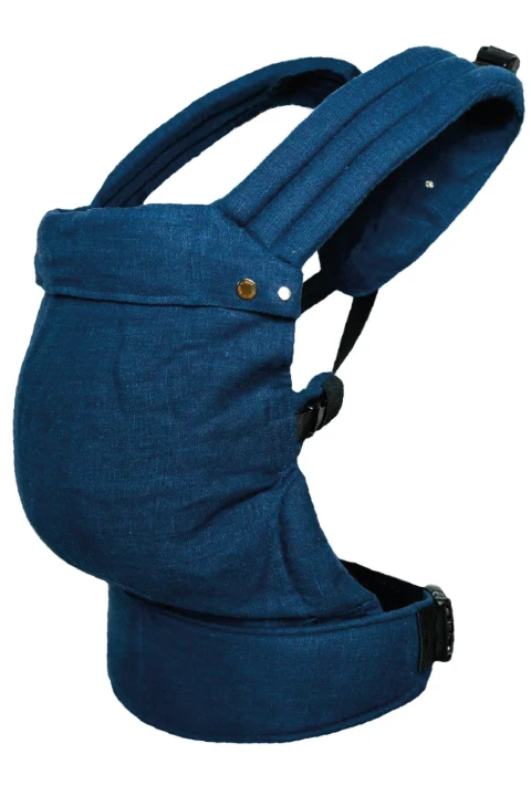 QUSY LINEN NAVY  lniane nosidełko regulowane